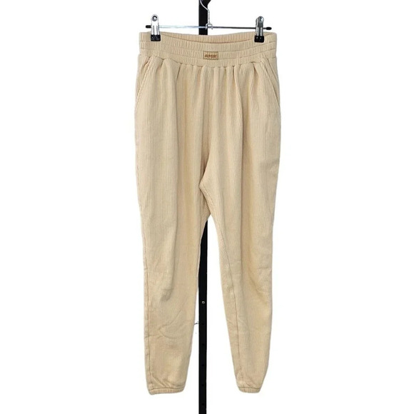 Bo+Tee Womens Slow It Down  Ribbed Lined Joggers Size Small High Rise - Picture 1 of 8